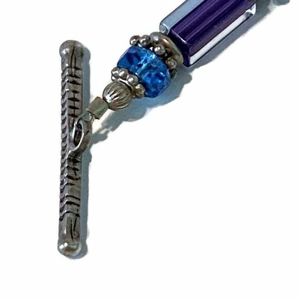 Glass Beaded Bracelet Art Deco Boho Western Gypsy Ethereal Classy Fancy Modest - Picture 5 of 7